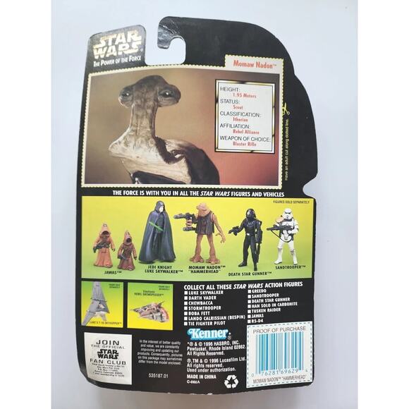 Star Wars Momaw Nadon Hammerhead 1996 Kenner The Power of the Force SW6 - Picture 2 of 2